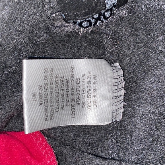 XoXo Girls Charcoal Gray & Hot Pink Glitter Joggers Sweatpants - Picture 7 of 7